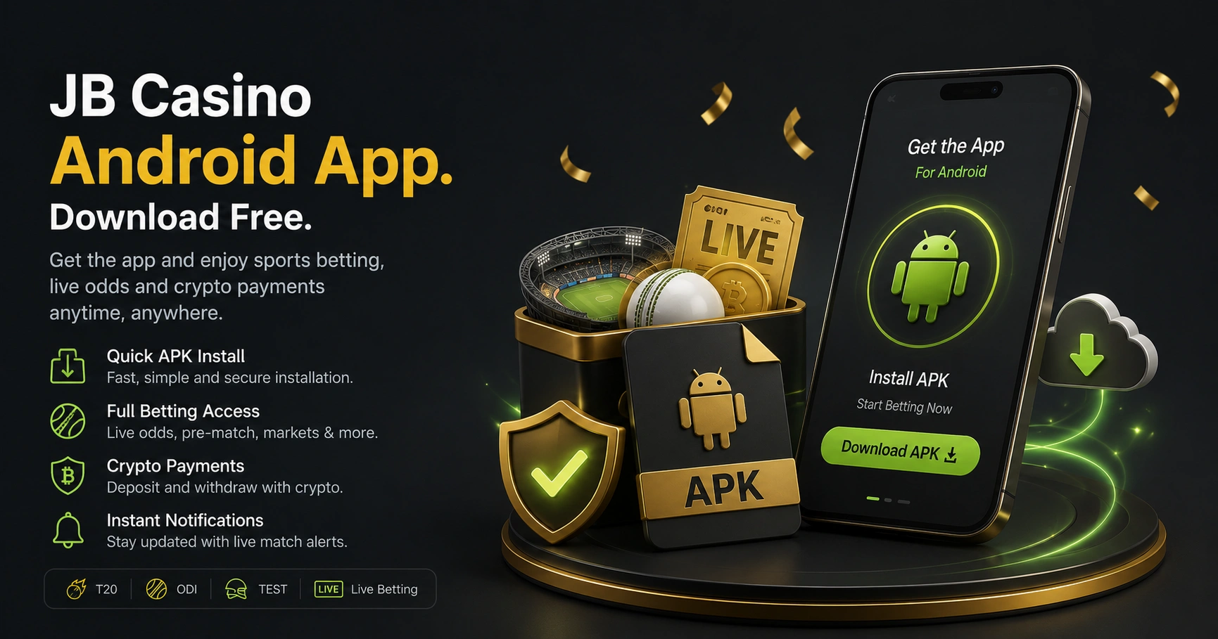 JB.COM Android casino app for Bangladesh with APK install and live betting